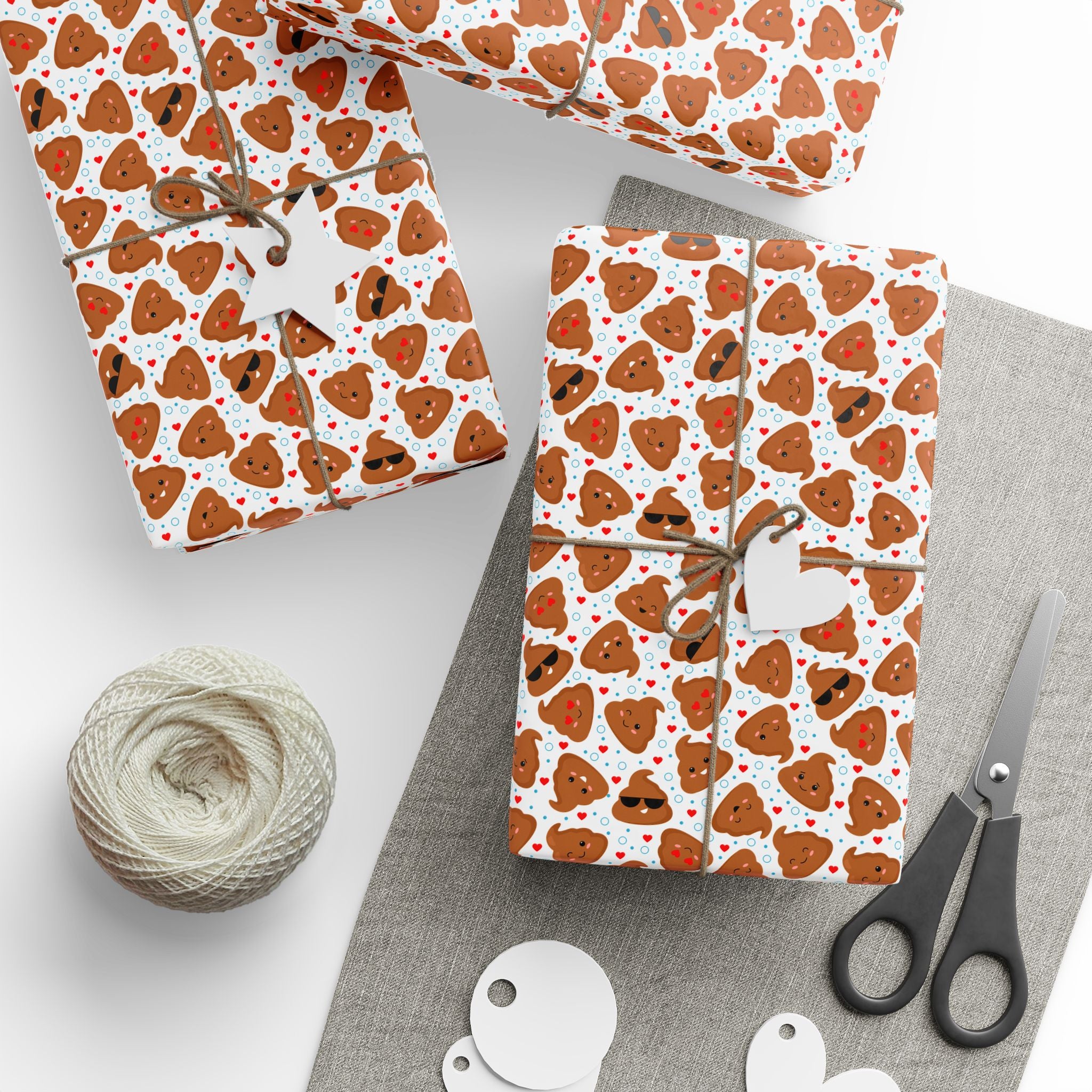NSFW Poomoji Wrapping Paper - Holiday Gift Wrapping Paper Roll