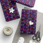 Halloween Red Wing Monsters Wrapping Paper | Holiday Gift Wrapping Paper Roll