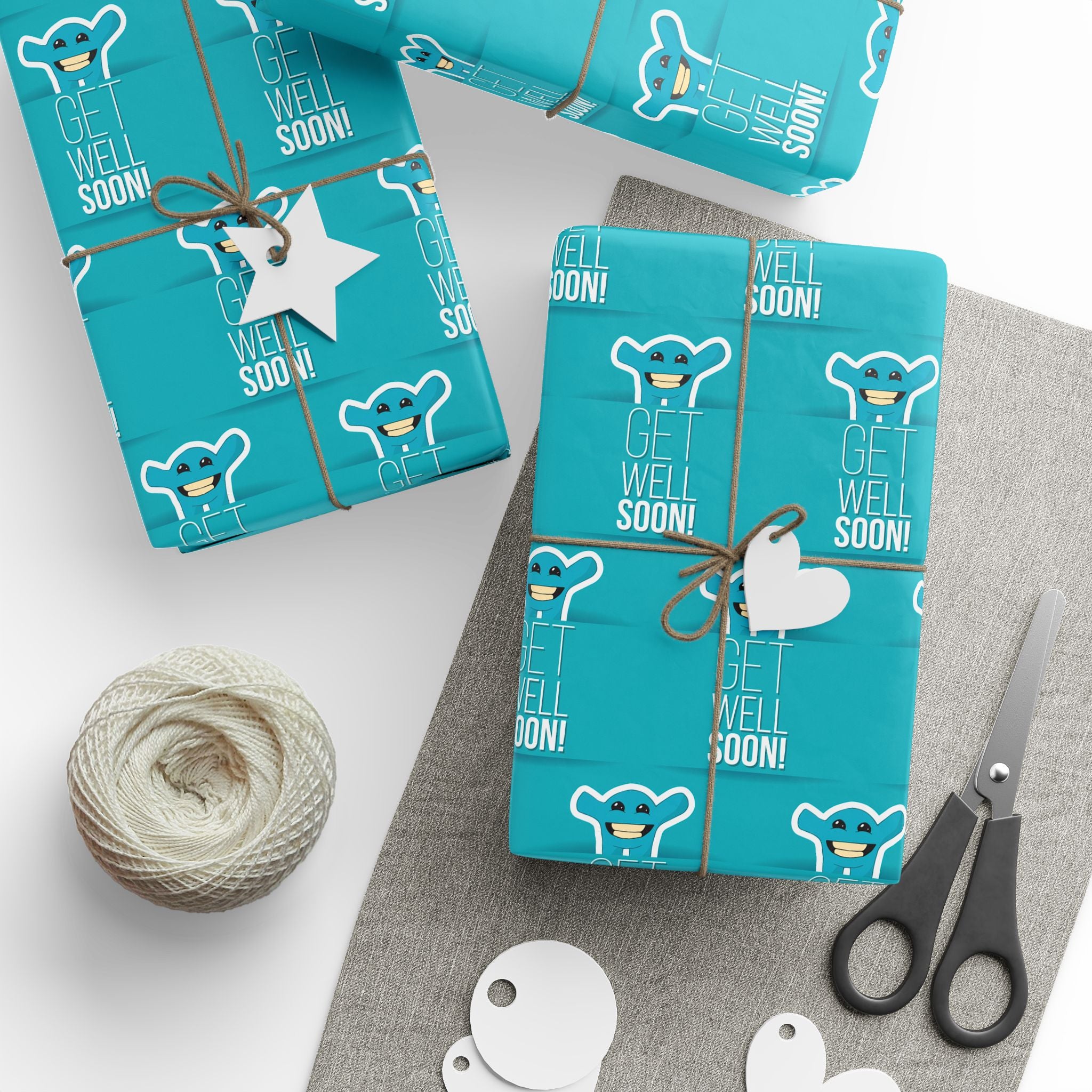 Get Well Soon Wrapping Paper Design 002 - Holiday Gift Wrapping Paper Roll