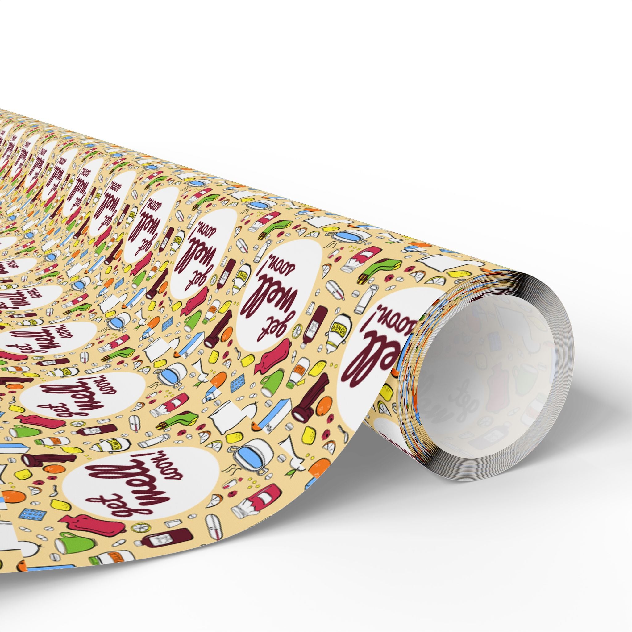 Get Well Soon Wrapping Paper Design 004 | Holiday Gift Wrapping Paper Roll