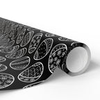 Easter Black & White Eggs Wrapping Paper | Holiday Gift Wrapping Paper Roll