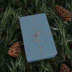 Solid Steel Blue Wrapping Paper - Holiday Gift Wrapping Paper Roll