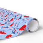 4th of July Rocket Pop on Blue Wrapping Paper | Holiday Gift Wrapping Paper Roll