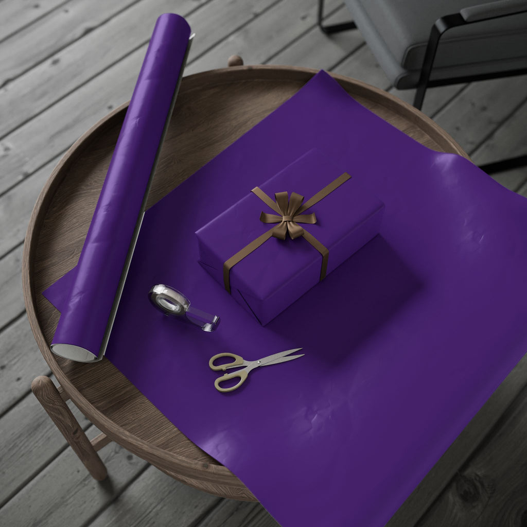 Solid Purple Wrapping Paper - Holiday Gift Wrapping Paper Roll