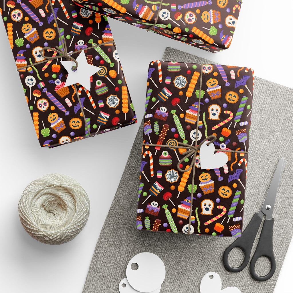 Halloween Freaky Candy Wrapping Paper | Holiday Gift Wrapping Paper Roll