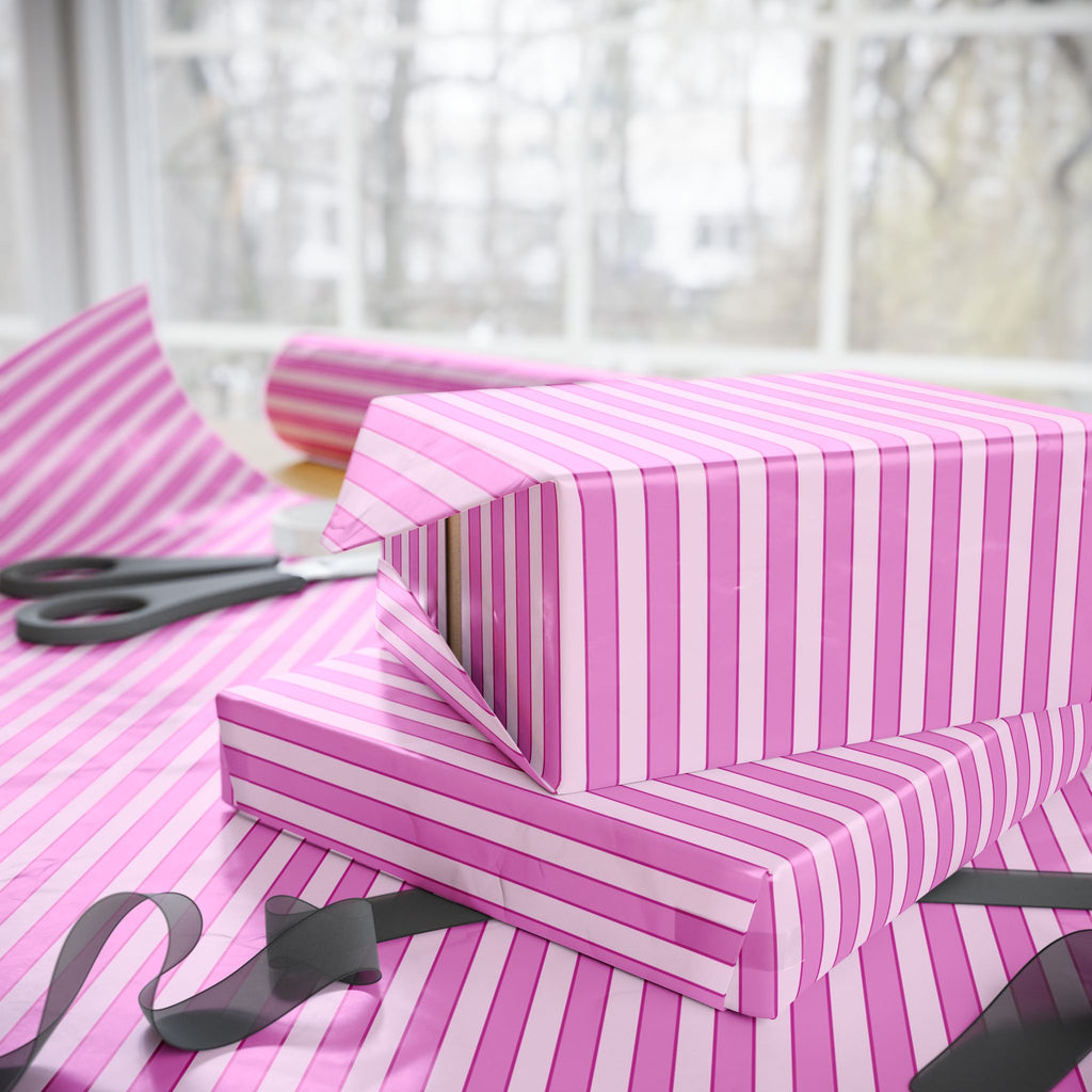 Stripe Design 003 Wrapping Paper - Holiday Gift Wrapping Paper Roll