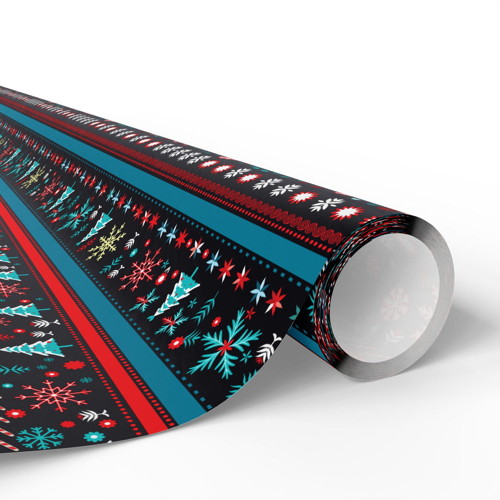 Christmas Ugly Colorful Trees Wrapping Paper | Holiday Gift Wrapping Paper Roll
