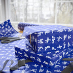 NSFW Stick Figure X Rated Fun on Blue Wrapping Paper - Holiday Gift Wrapping Paper Roll