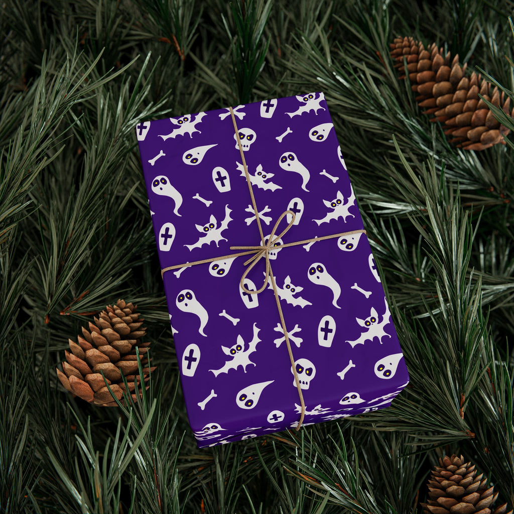 Halloween Spooky Graveyard Wrapping Paper | Holiday Gift Wrapping Paper