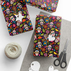 Day of the Dead Calavera Festival Wrapping Paper | Holiday Gift Wrapping Paper Roll