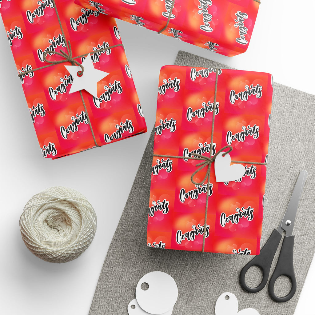 Congratulations Wrapping Paper Design 004 - Holiday Gift Wrapping Paper Roll