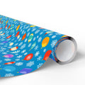 Christmas Snowy Baubles Wrapping Paper | Holiday Gift Wrapping Paper Roll