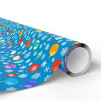Christmas Snowy Baubles Wrapping Paper | Holiday Gift Wrapping Paper Roll