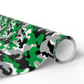 North Dakota Fighting Sioux Inspired Camoflauge Wrapping Paper - Holiday Gift Wrapping Paper Roll