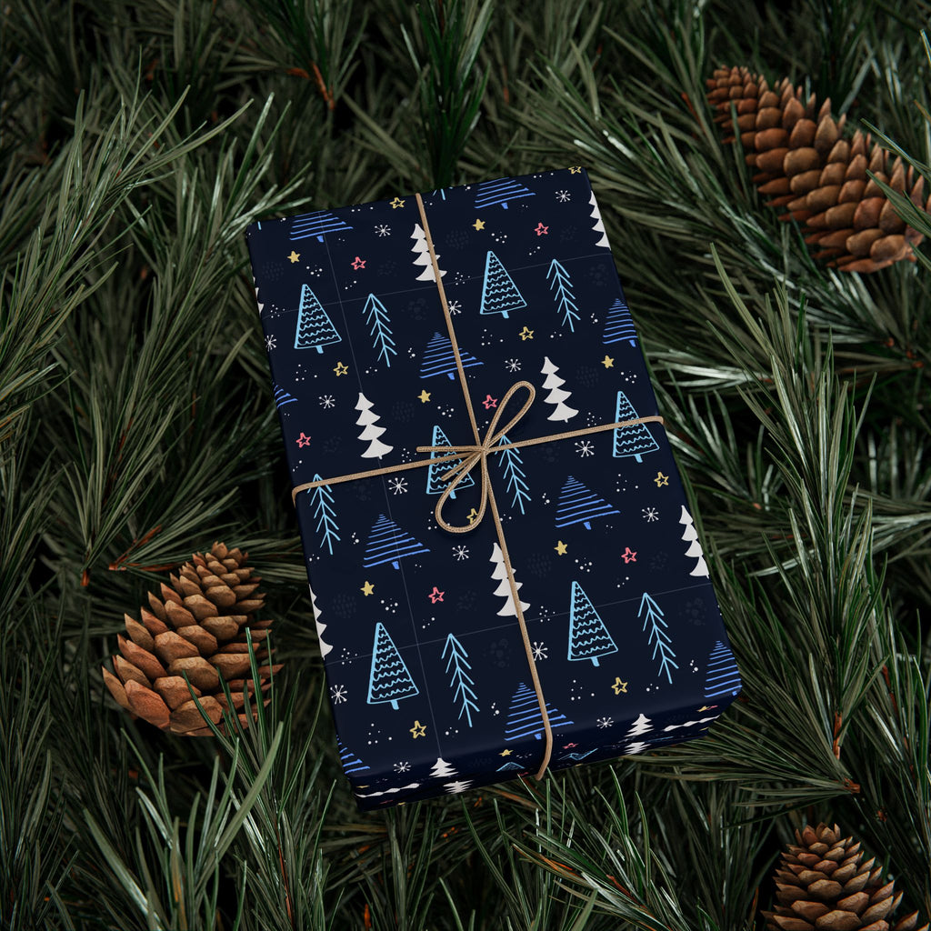 Christmas Winter Forest Wrapping Paper | Holiday Gift Wrapping Paper Roll