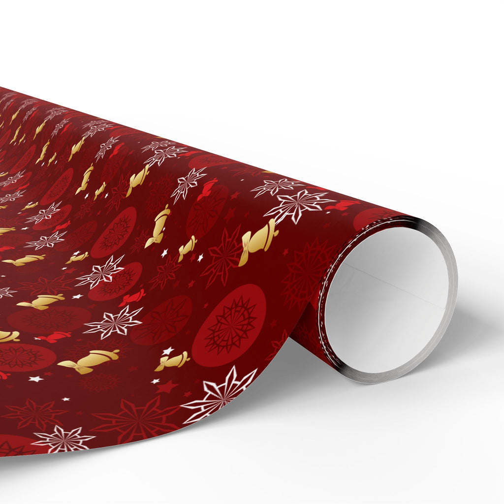 Christmas Golden Bells Wrapping Paper | Holiday Gift Wrapping Paper Roll