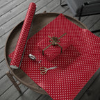 NSFW Friendly Hello Middle Finger on Red Wrapping Paper - Holiday Gift Wrapping Paper Roll