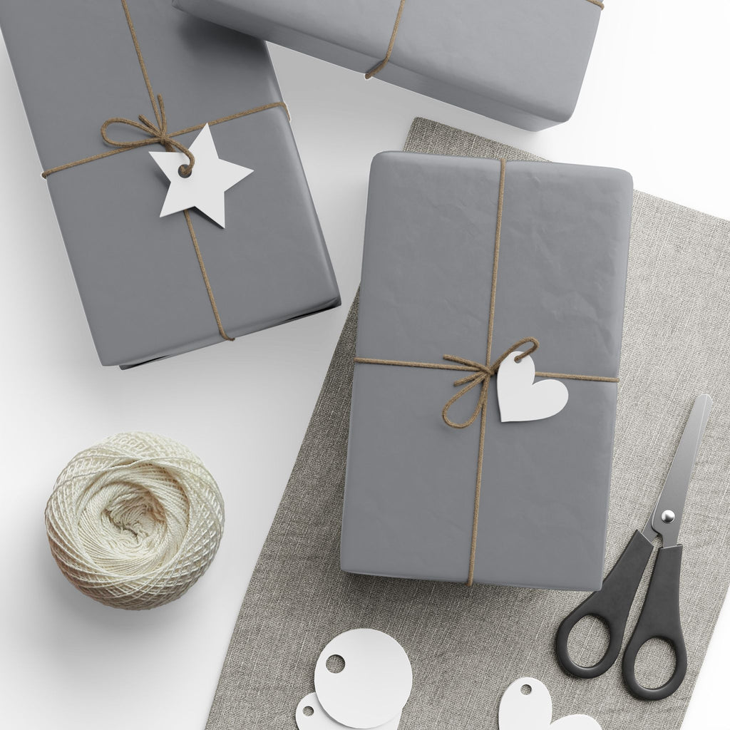 Solid Dark Grey Wrapping Paper - Holiday Gift Wrapping Paper Roll