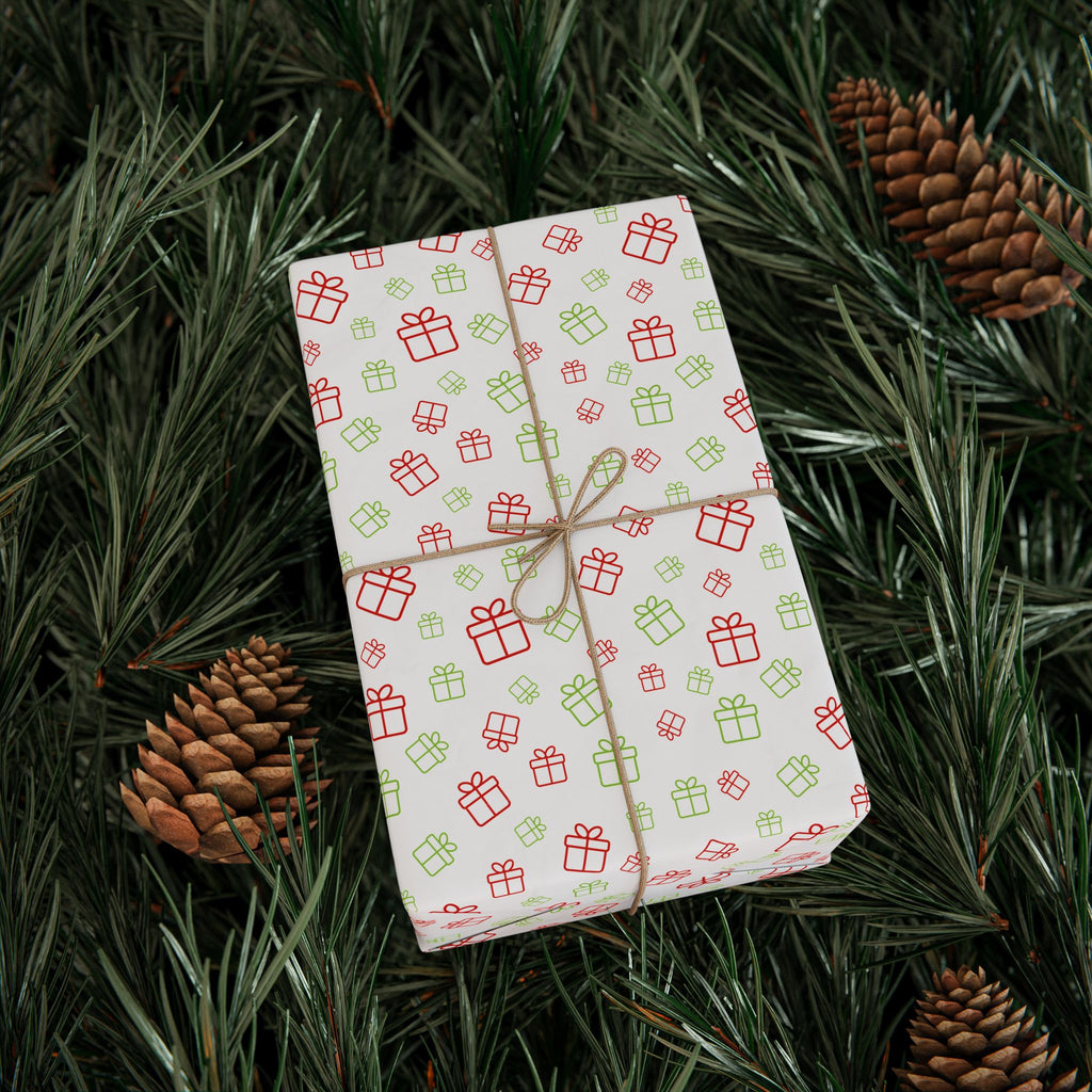 Christmas Gift Silhouettes Wrapping Paper | Holiday Gift Wrapping Paper Roll