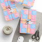 Mother's Day Patchwork Pastel Wrapping Paper - Holiday Gift Wrapping Paper Roll