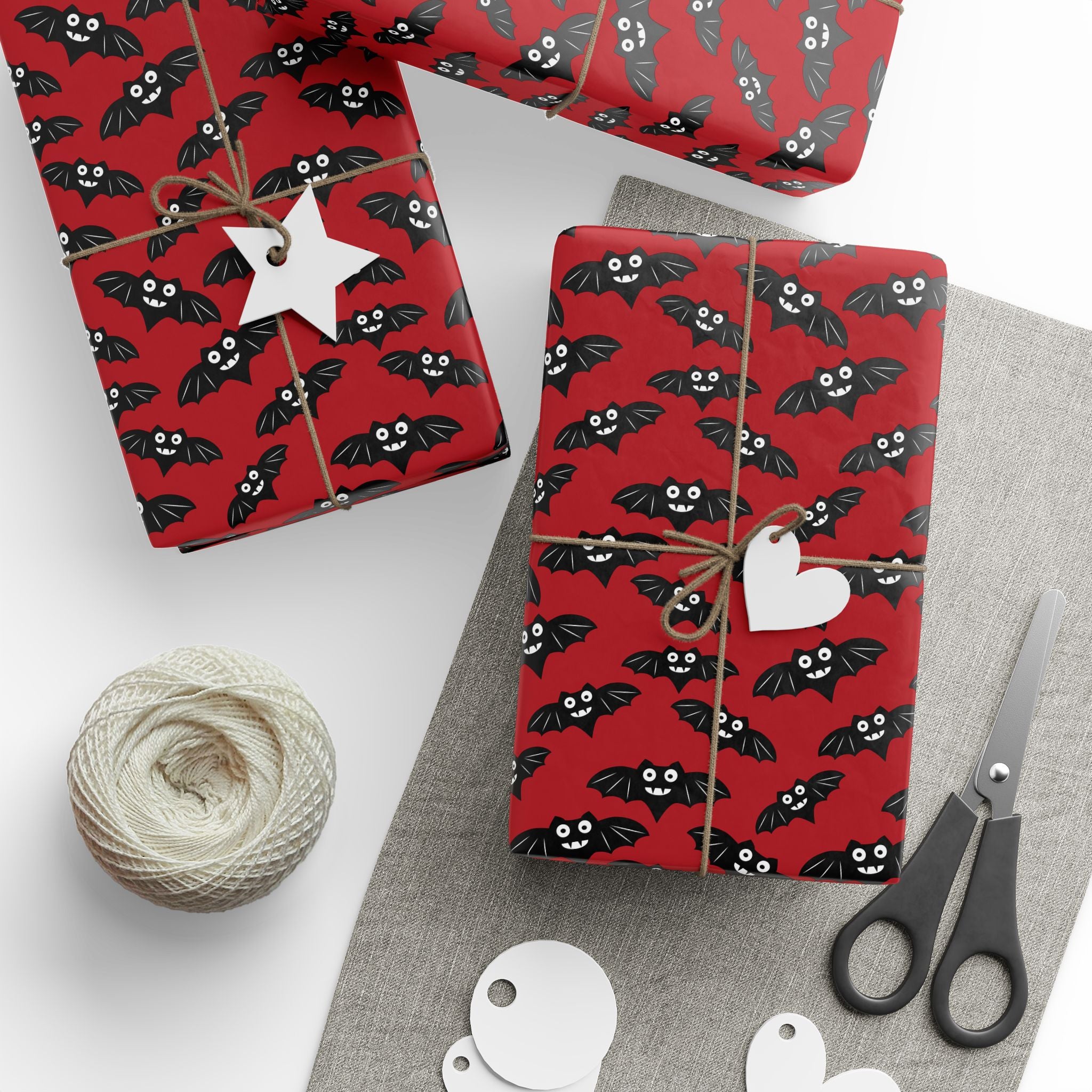 Halloween Smirking Vampire Bats Wrapping Paper | Holiday Gift Wrapping Paper Roll
