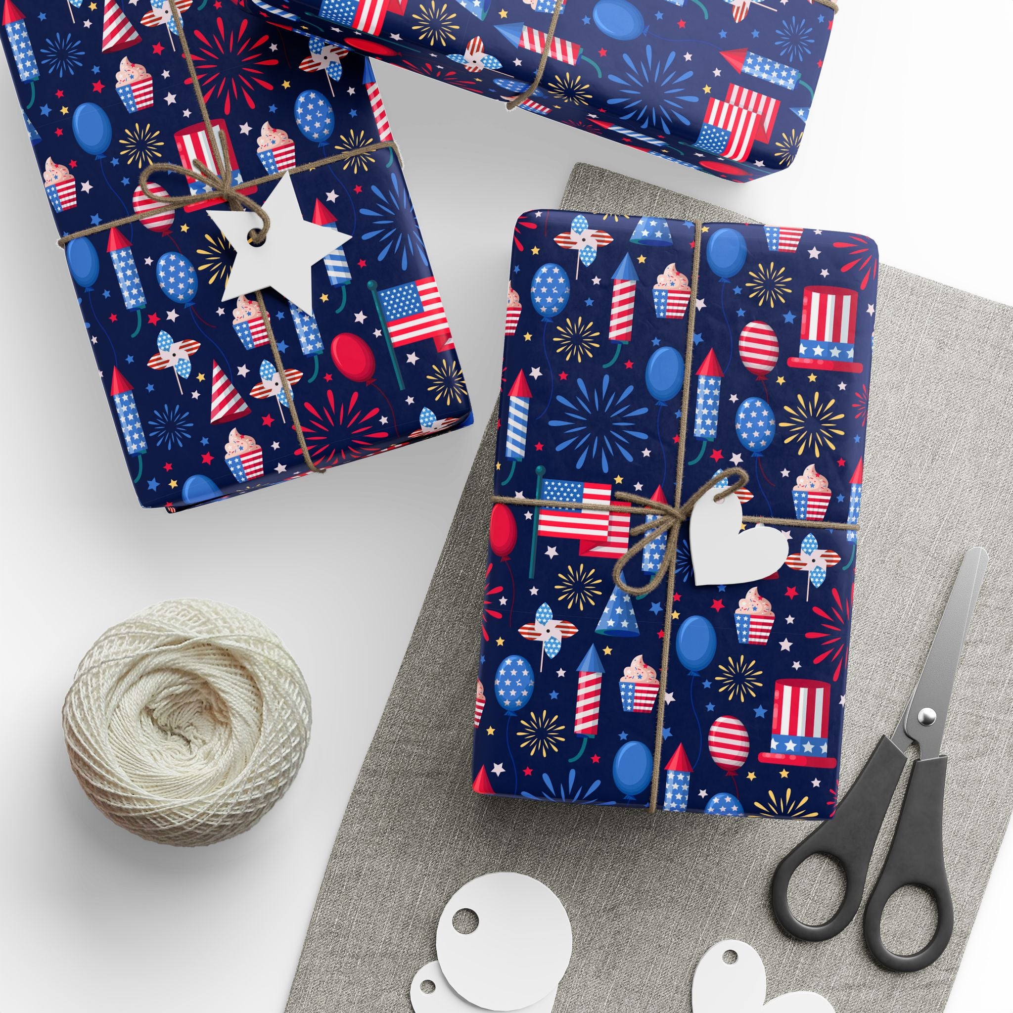 4th of July Independence Celebration Wrapping Paper | Holiday Gift Wrapping Paper Roll