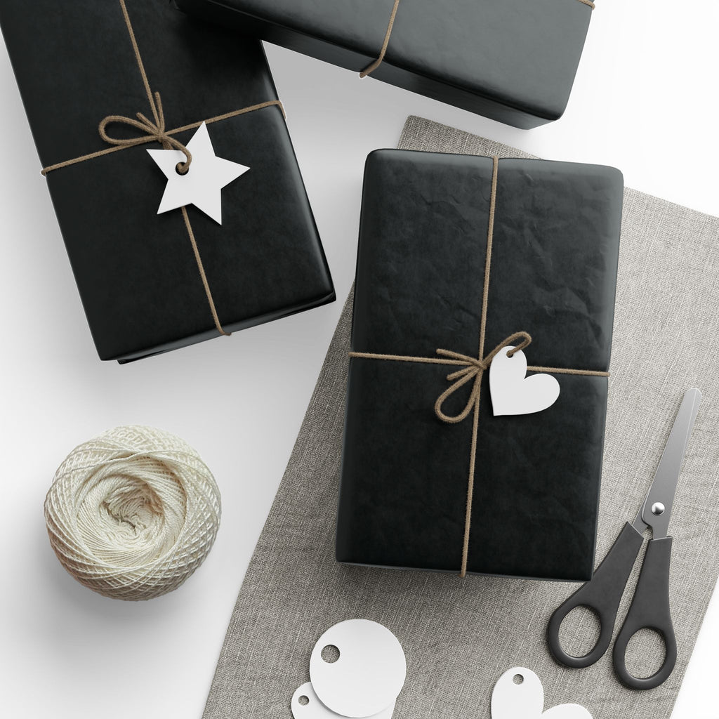 Solid Black Wrapping Paper - Holiday Gift Wrapping Paper Roll