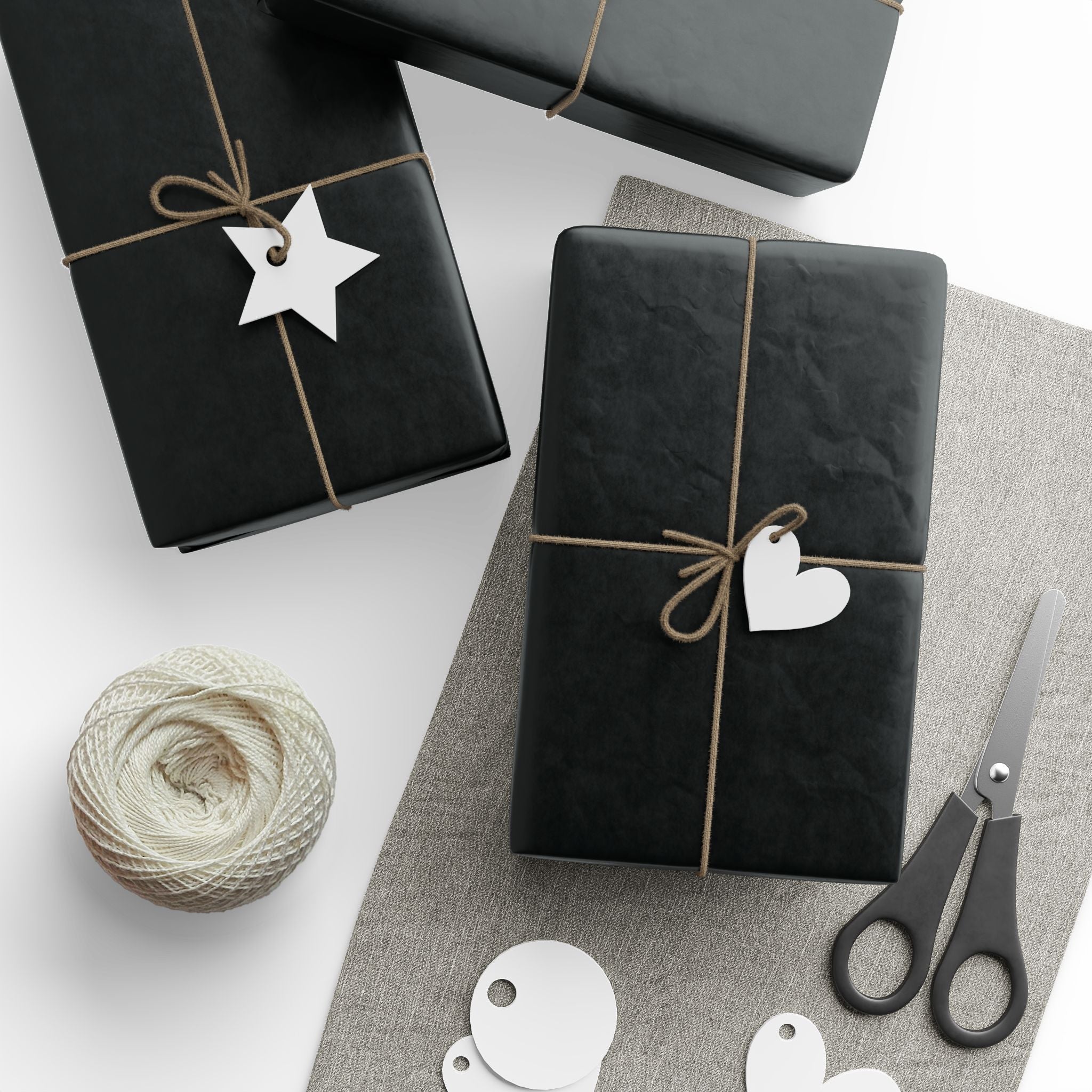 Solid Black Wrapping Paper - Holiday Gift Wrapping Paper Roll
