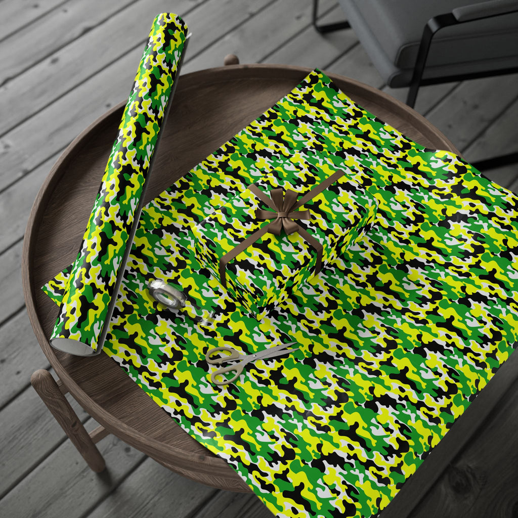 Oregon Ducks Inspired Camoflauge Wrapping Paper - Holiday Gift Wrapping Paper Roll