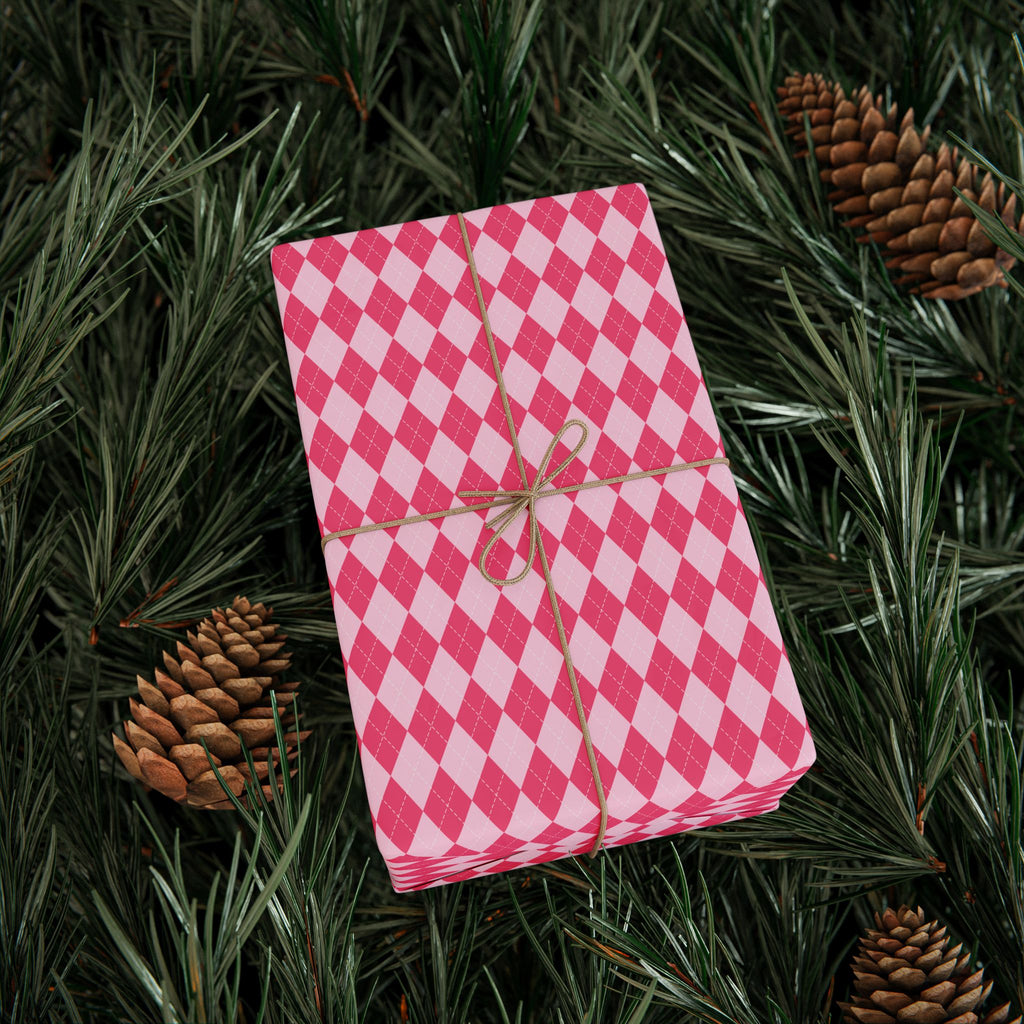 Argyle Design 023 Wrapping Paper - Holiday Gift Wrapping Paper Roll