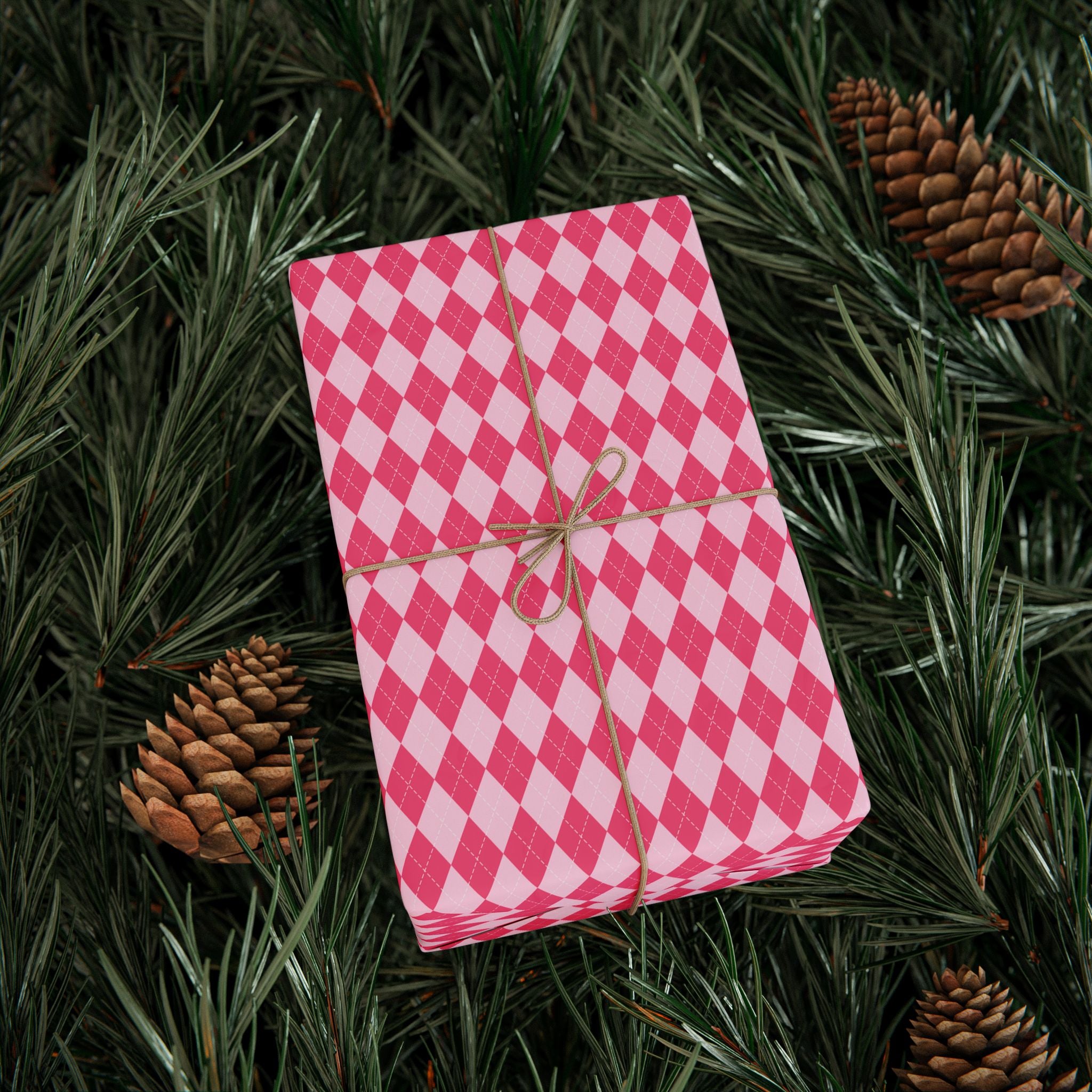 Argyle Design 023 Wrapping Paper - Holiday Gift Wrapping Paper Roll