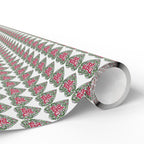 Thank You Flowering Heart Wreath Wrapping Paper Design | Holiday Gift Wrapping Paper Roll