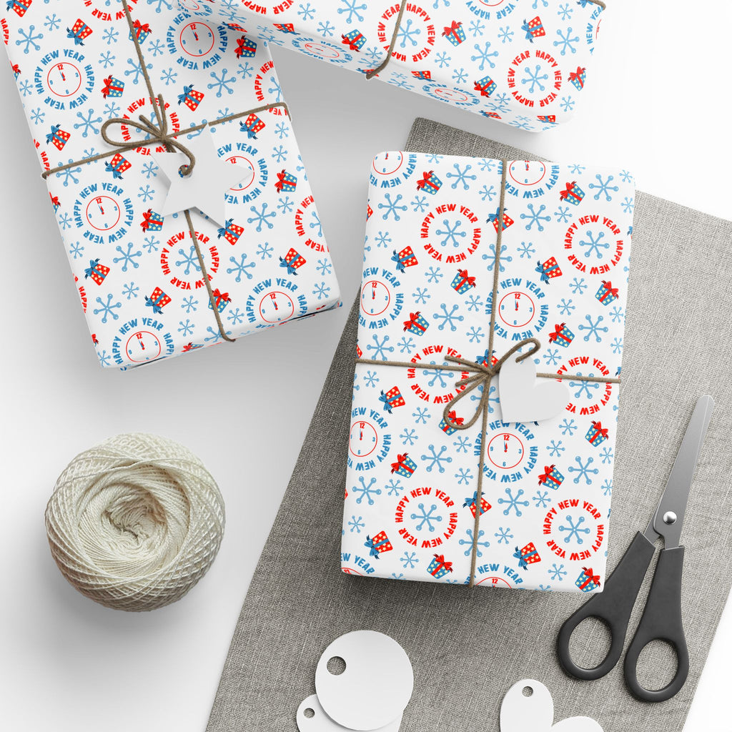 New Year's Countdown Wrapping Paper - Holiday Gift Wrapping Paper Roll