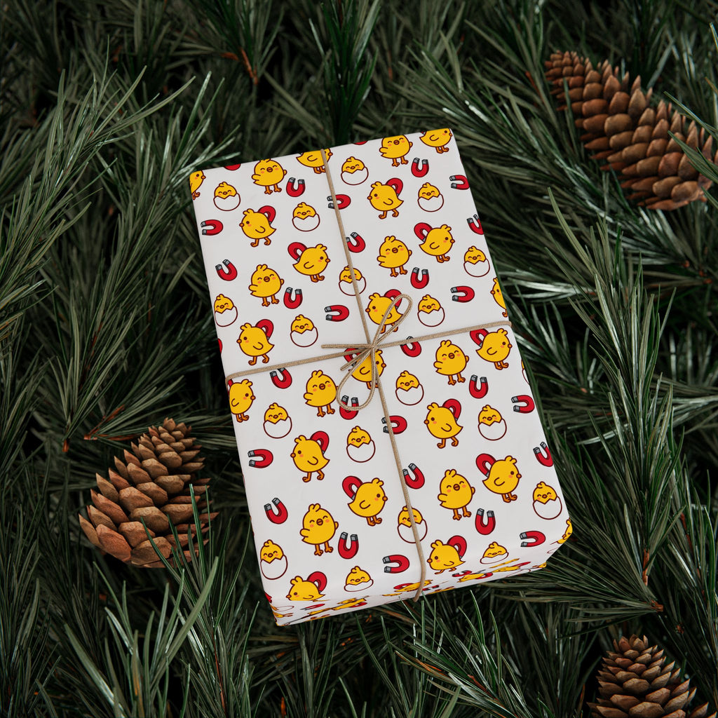 NSFW Chick Magnet on White Wrapping Paper - Holiday Gift Wrapping Paper Roll