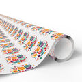 New Year's Repeated Celebration Wrapping Paper - Holiday Gift Wrapping Paper Roll