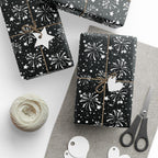 4th of July Black Sky Fireworks Wrapping Paper | Holiday Gift Wrapping Paper Roll
