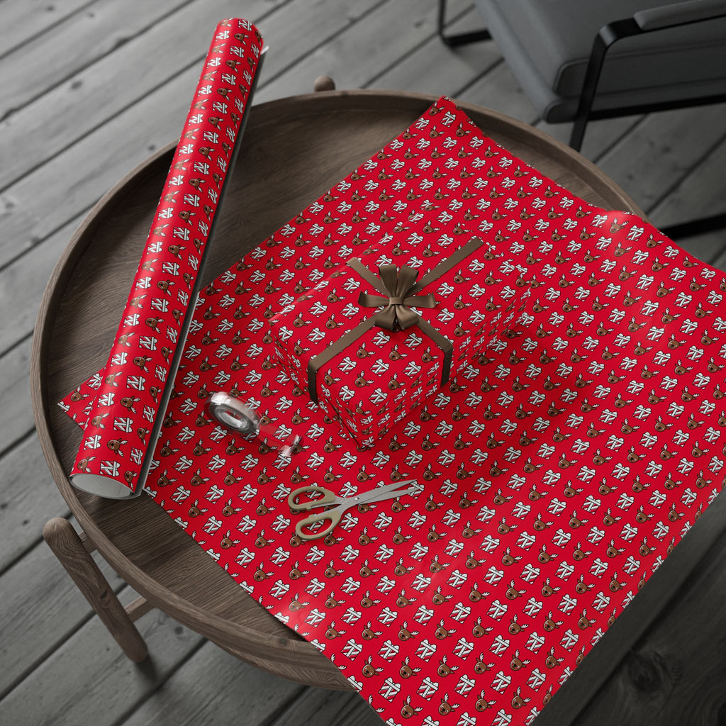 Christmas Reindeer Gifts Wrapping Paper | Holiday Gift Wrapping Paper Roll