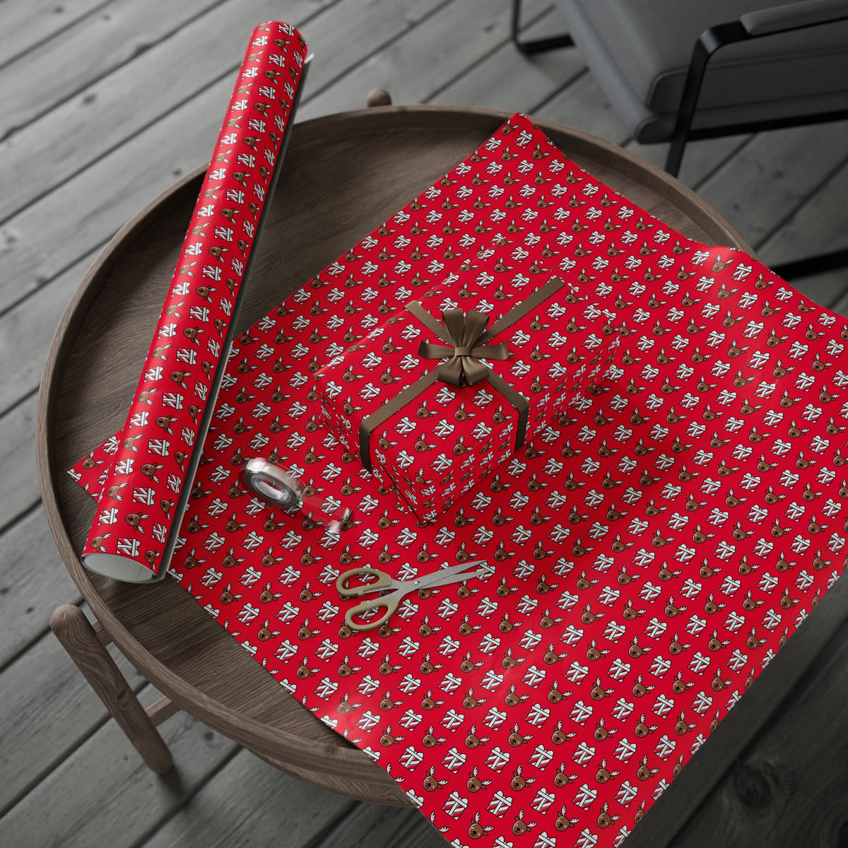 Christmas Reindeer Gifts Wrapping Paper | Holiday Gift Wrapping Paper Roll