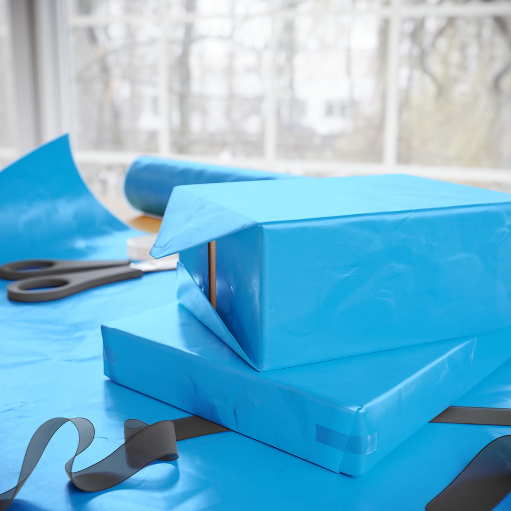 Solid Carolina Blue Wrapping Paper - Holiday Gift Wrapping Paper Roll