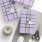 Houndstooth Wrapping Paper Design Lavender - Holiday Gift Wrapping Paper Roll
