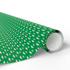 NSFW Free Mustache Rides on Green Wrapping Paper - Holiday Gift Wrapping Paper Roll