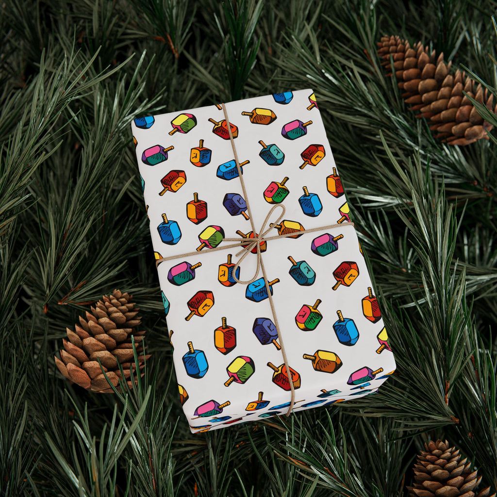Hanukkah Dreidel Dreidel Dreidel Wrapping Paper | Holiday Gift Wrapping Paper Roll