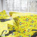 Day of the Dead Glamorous Yellow Sugar Skulls Wrapping Paper | Holiday Gift Wrapping Paper Roll
