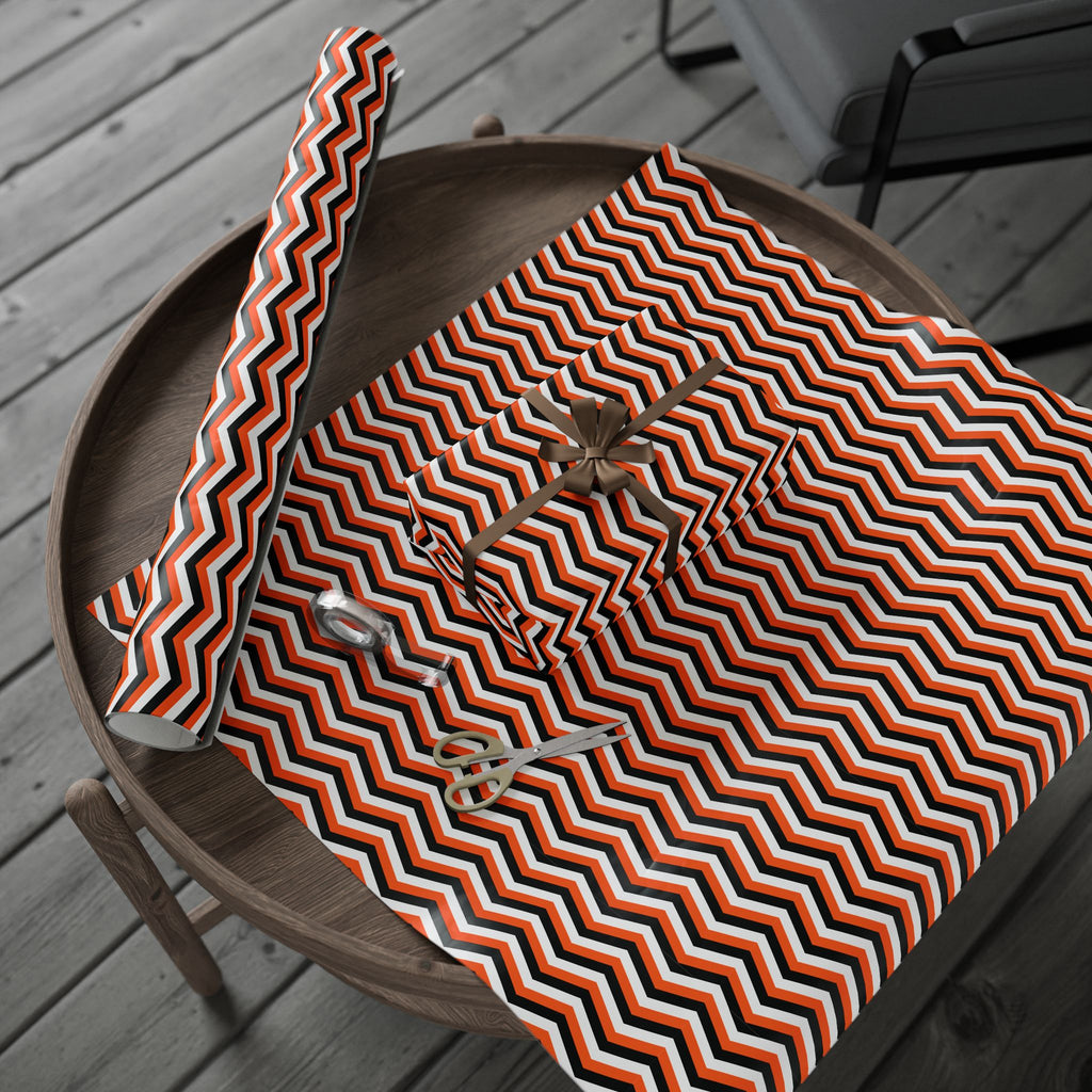 Halloween Chevron 2.0 Wrapping Paper | Holiday Gift Wrapping Paper Roll