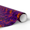 Halloween Icons on Purple Wrapping Paper | Holiday Gift Wrapping Paper Roll