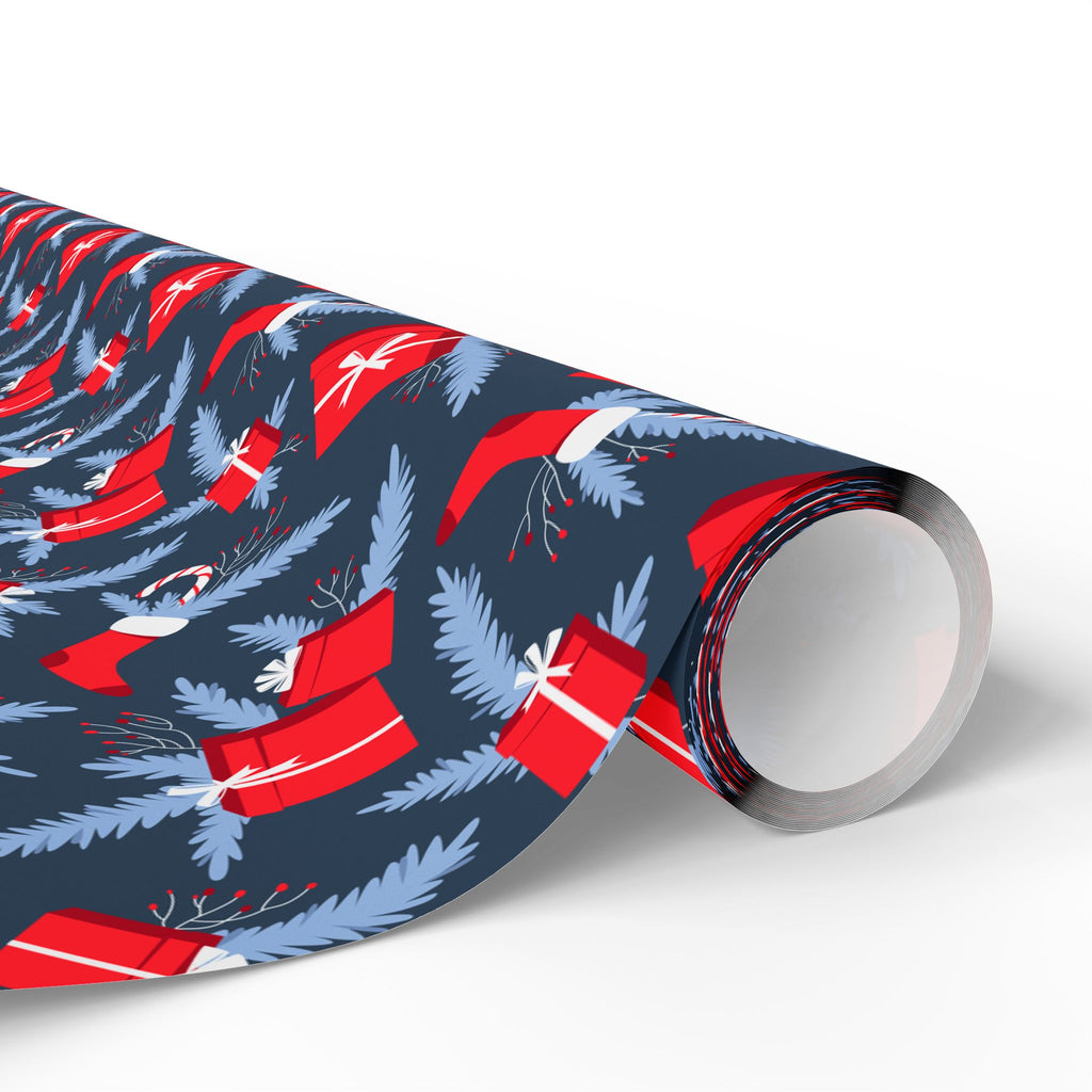 Christmas Blue Spruce Gifts Wrapping Paper | Holiday Gift Wrapping Paper