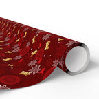 Christmas Golden Bells Wrapping Paper | Holiday Gift Wrapping Paper Roll