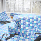 Christmas Checkered Snowflakes Wrapping Paper | Holiday Gift Wrapping Paper Roll