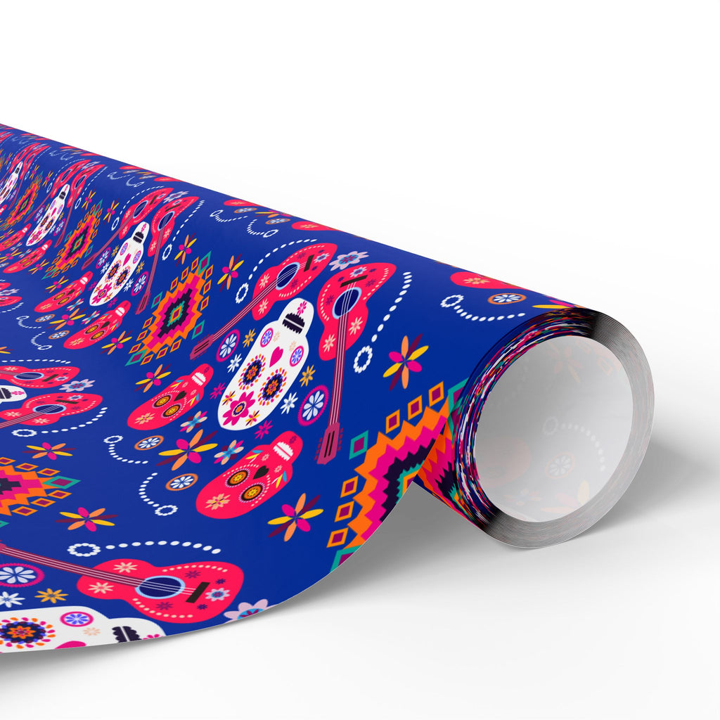 Day of the Dead Mariachi Skulls Wrapping Paper | Holiday Gift Wrapping Paper Roll