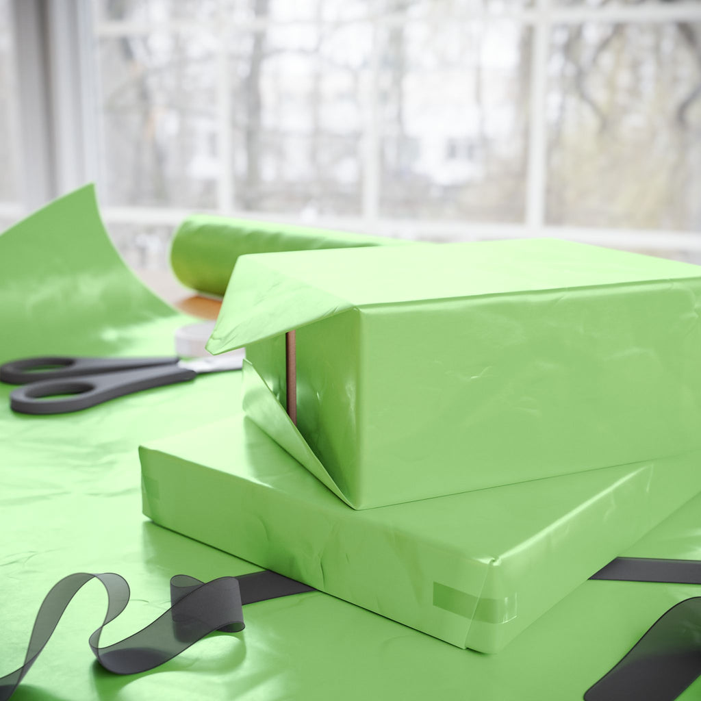 Solid Kiwi Wrapping Paper - Holiday Gift Wrapping Paper Roll